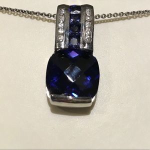 Sea of Ice crystal pendant in sterling silver